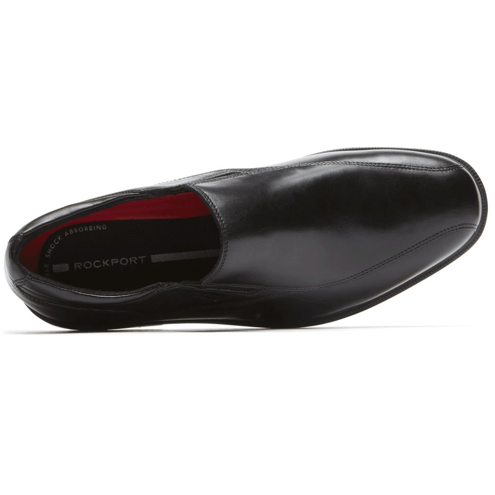 Slip-Ons Rockport Hombre Mexico - Essential Details Ii Bike Toe Negros - VHLNZ3751